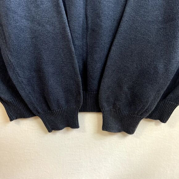 IZOD Mens Sweater XXL Heather Blue/Gray, Buttons, Ski, Heavy, Warm, Preppy, Golf - Picture 6 of 9